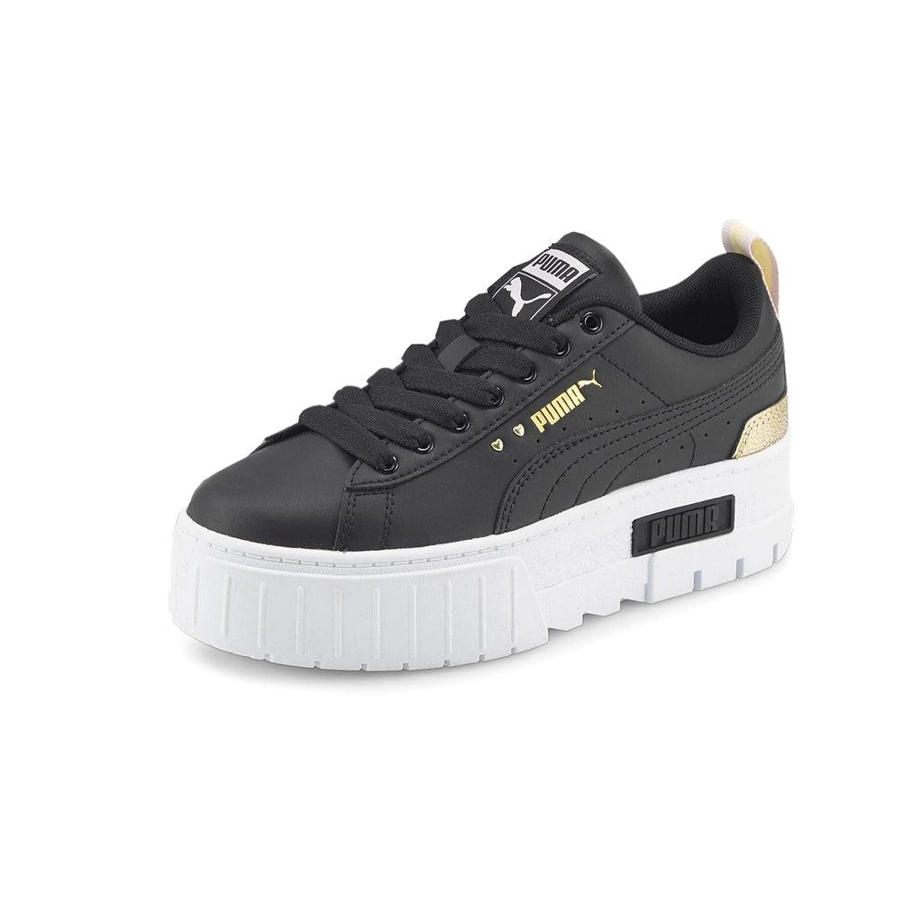 Puma Mayze Shiny Platform Lace Up Sneakers (Big Kid)