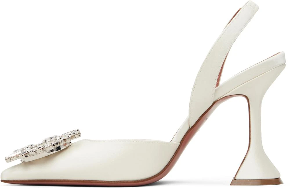 Amina Muaddi Off-White Begum Sling 95 Heels 3