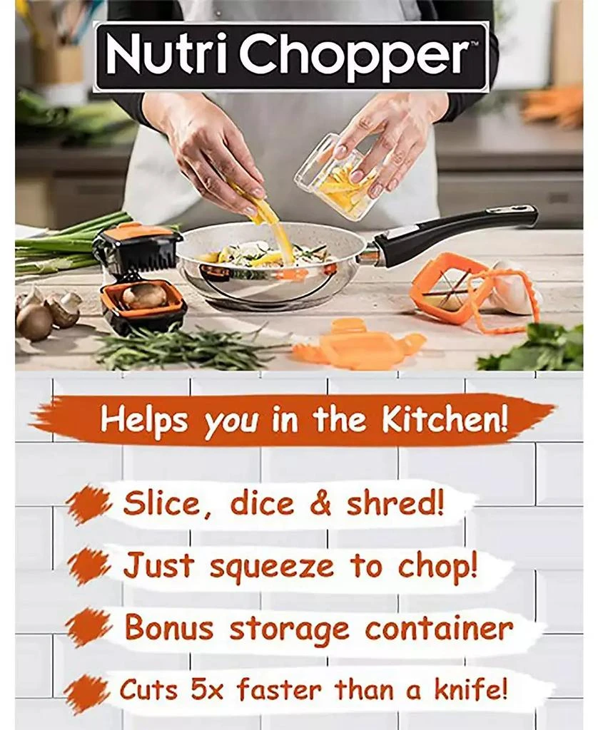Nutri Chopper 5-in-1 Compact Portable Handheld Kitchen Slicer with Storage Container 4