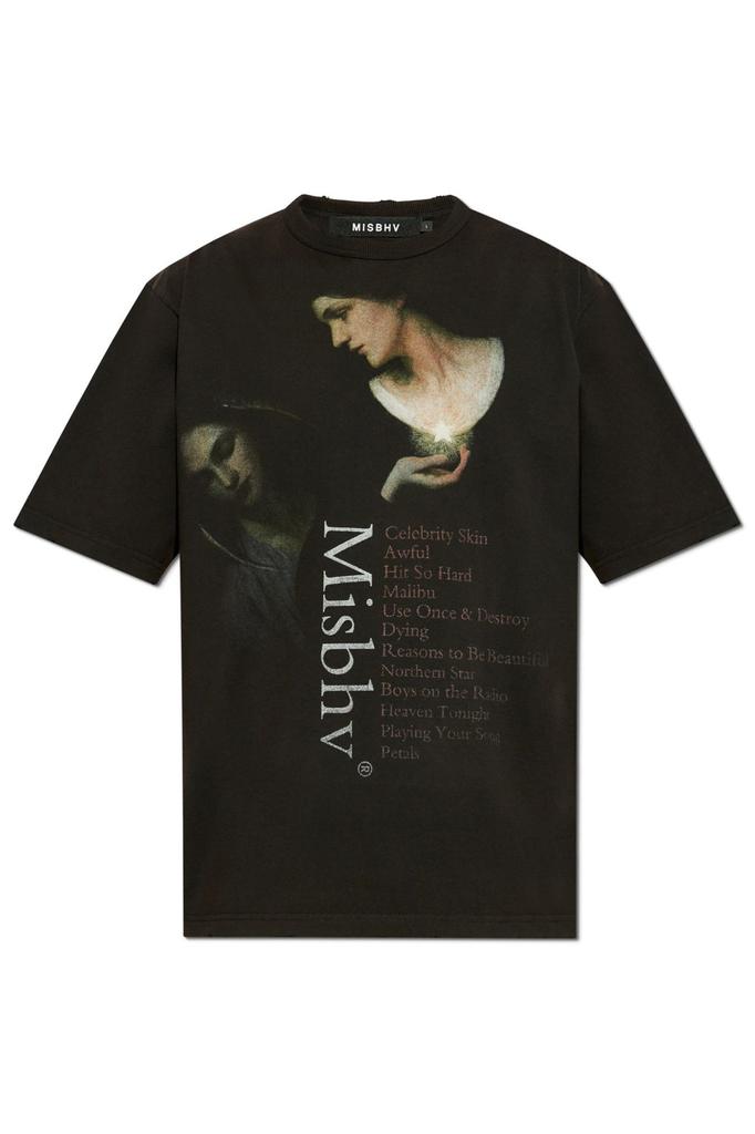 Misbhv White & Khaki Varsity 70's Longsleeve T-shirt - T