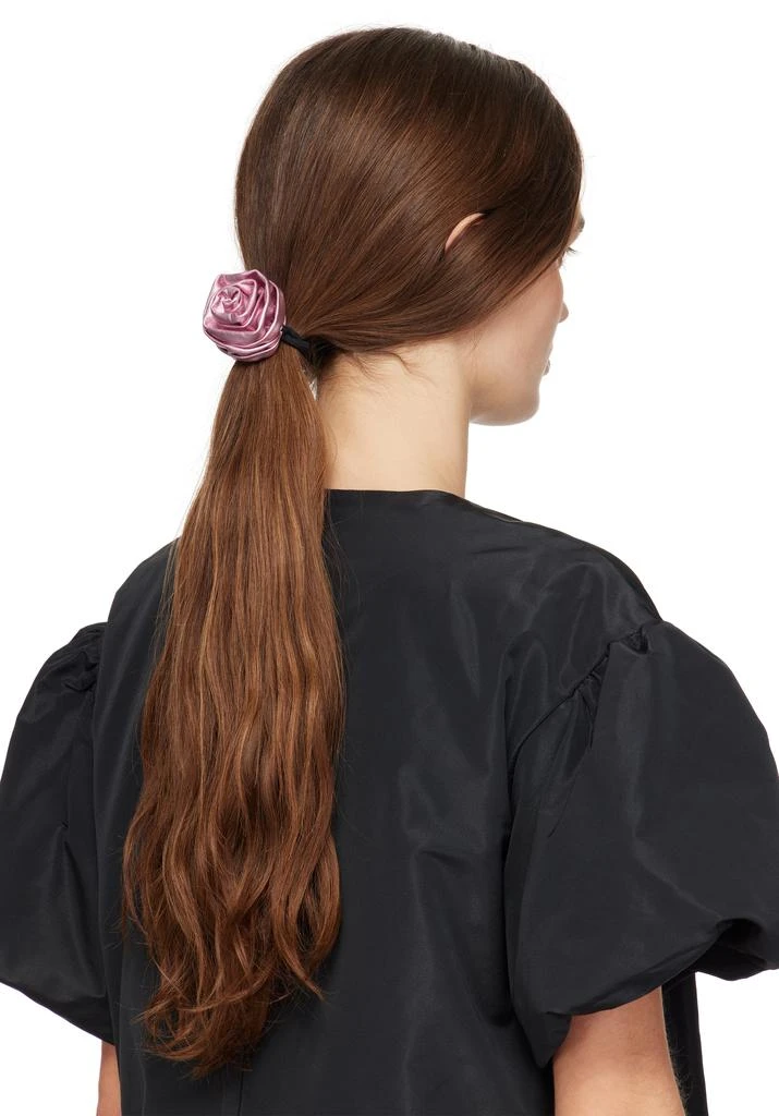 Sandy Liang Pink Rosette Hair Tie 3