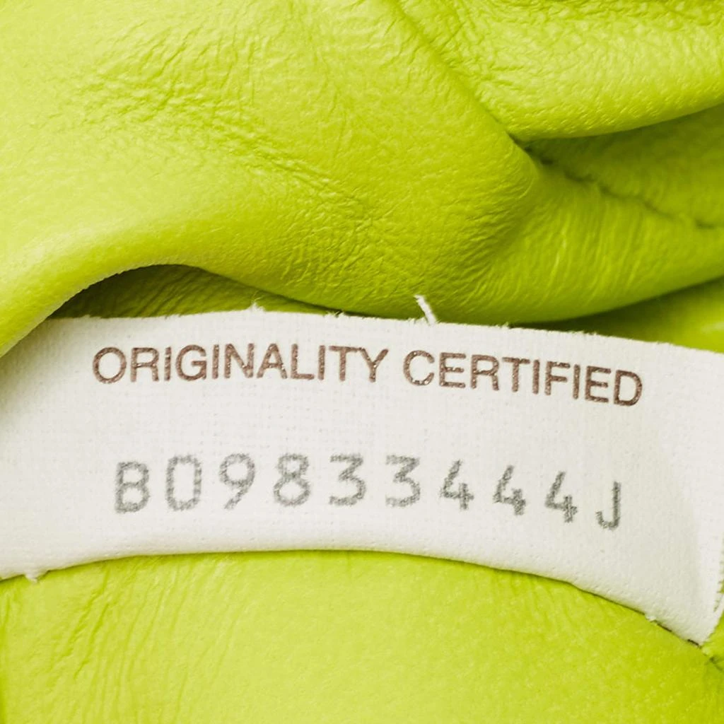 Bottega Veneta Bottega Veneta Neon Green Intrecciato Leather Mini Pouch Clutch 9