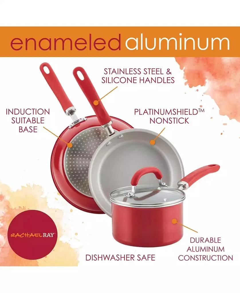 Rachael Ray Create Delicious Aluminum Nonstick Covered 9.5" Deep Skillet 9