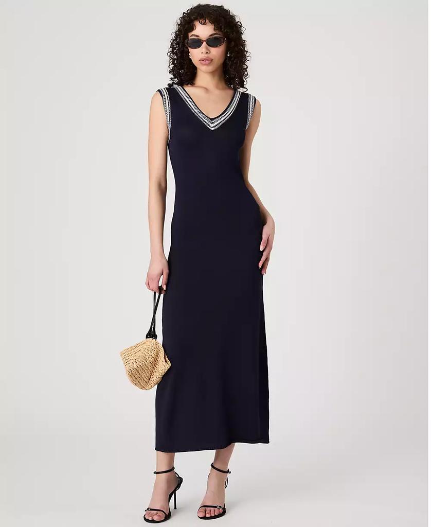 French Connection Women's Sage Knit-Trim Sleeveless Dress