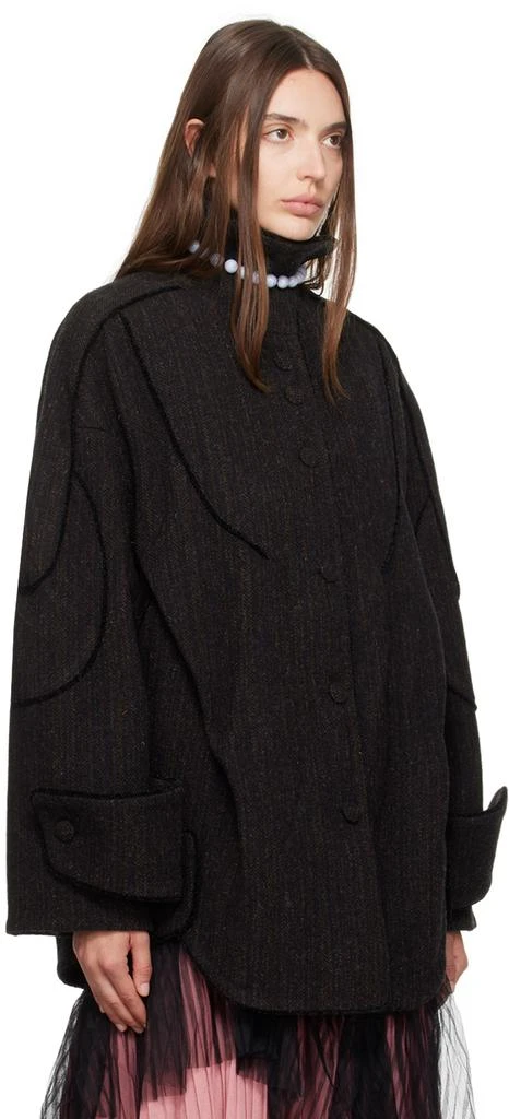 Kiko Kostadinov Brown Armoured Trim Coat 2