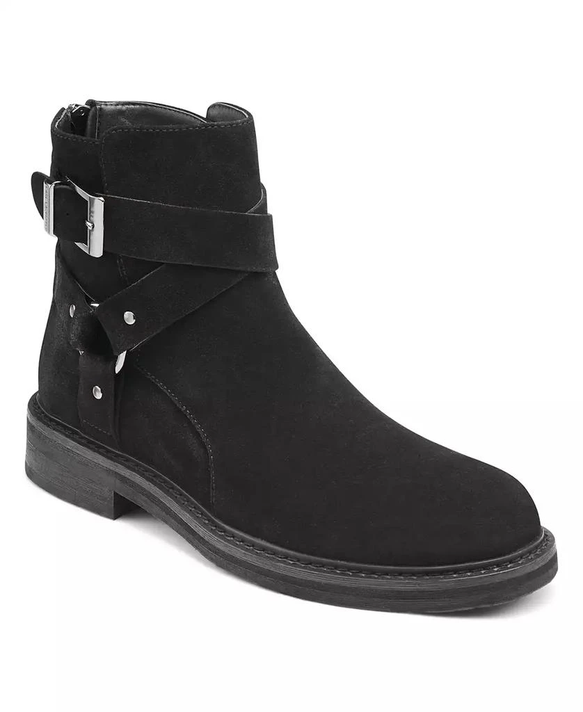 KARL LAGERFELD PARIS Karl Lagerfeld Men's Suede Harness Tire Tread Sole Boot 1