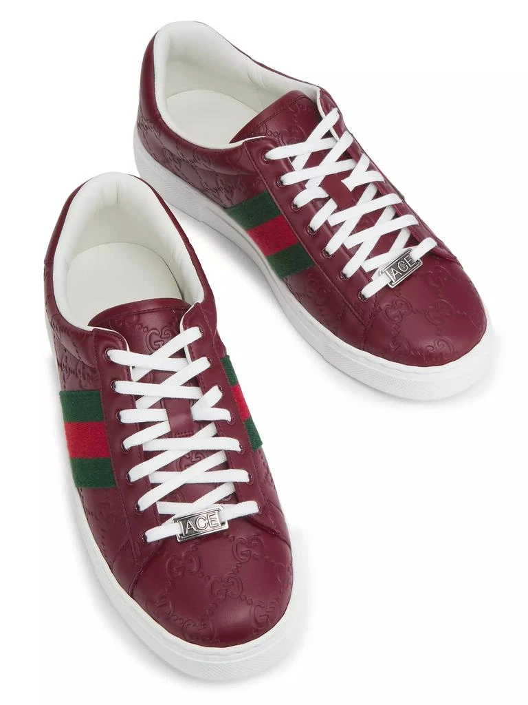 Gucci Ace Leather Low-Top Sneakers 4