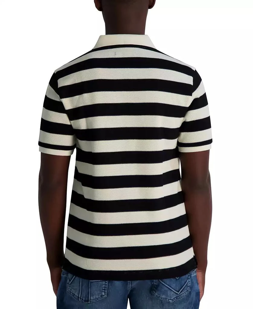 Karl Lagerfeld Paris KARL LAGEFELD PARIS Men's Regular-Fit Textured Stripe Polo Shirt 4