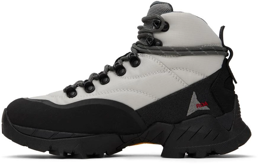 ROA Gray & Black Andreas Strap Boots 3