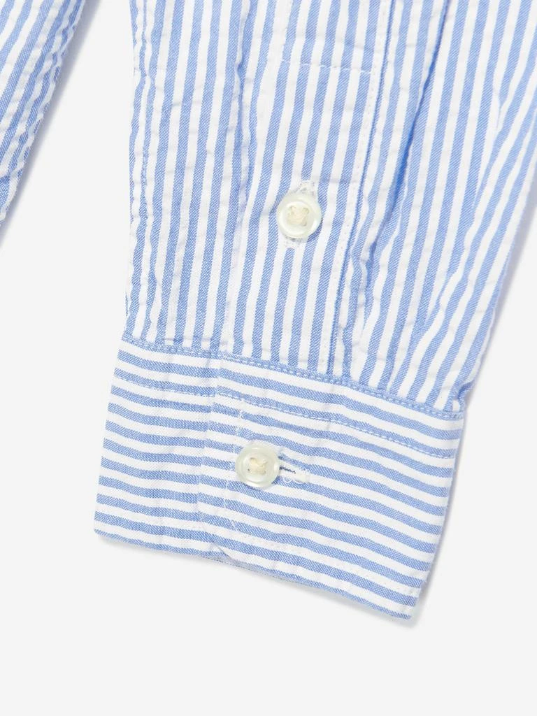 Ralph Lauren Ralph Lauren Boys Striped Logo Shirt in Blue 5