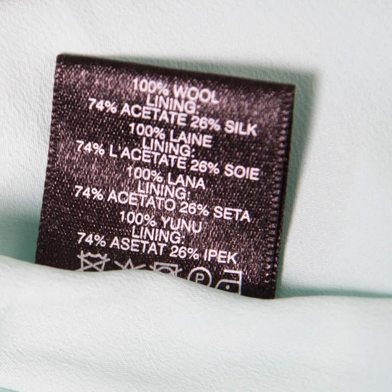 CHRISTOPHER KANE Christopher Kane Mint Green Wool Pleated Mini Skirt S 6