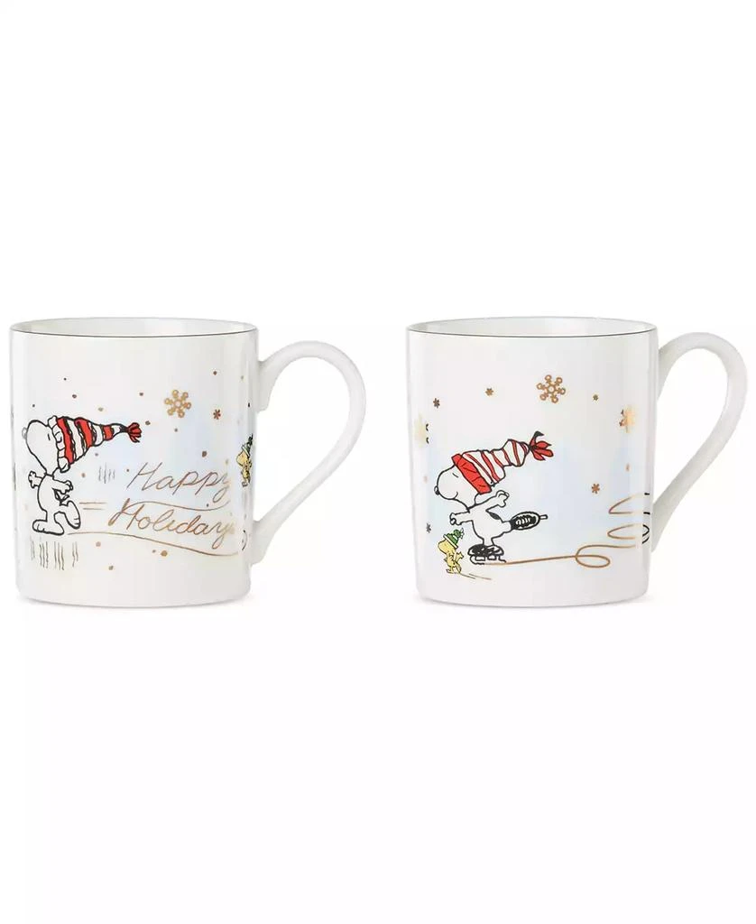 Lenox Peanuts Snoopy Skating Mugs, Set of 2, Exclusively at Macy’s 1
