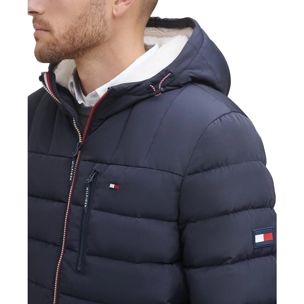 Tommy Hilfiger Men's  Sherpa Lined Hooded Quilted Puffer Jacket 5