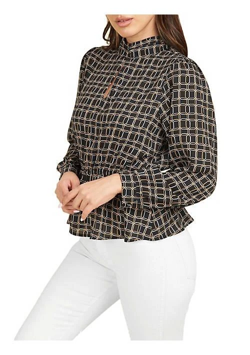 DR2 by Daniel Rainn By Daniel Rainn Mock Turtleneck Shirred Top Blouse 2