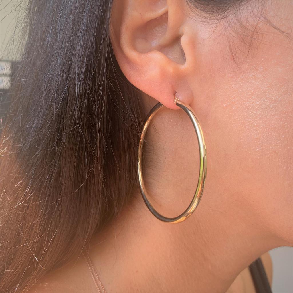 Sabrina Designs 14k Gold Tube Hoop Earrings
