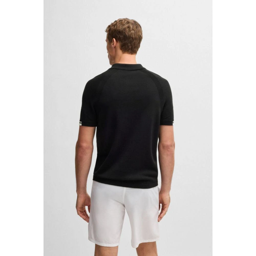 Hugo Boss Active slim-fit knit polo with moisture management 4