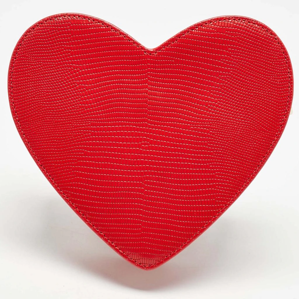 Kate Spade Kate Spade Red Lizard Embossed Leather New York Heart Crossbody Bag 4