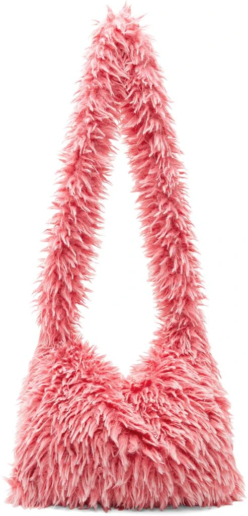 ERL Pink Faux-Fur Messenger Bag 1