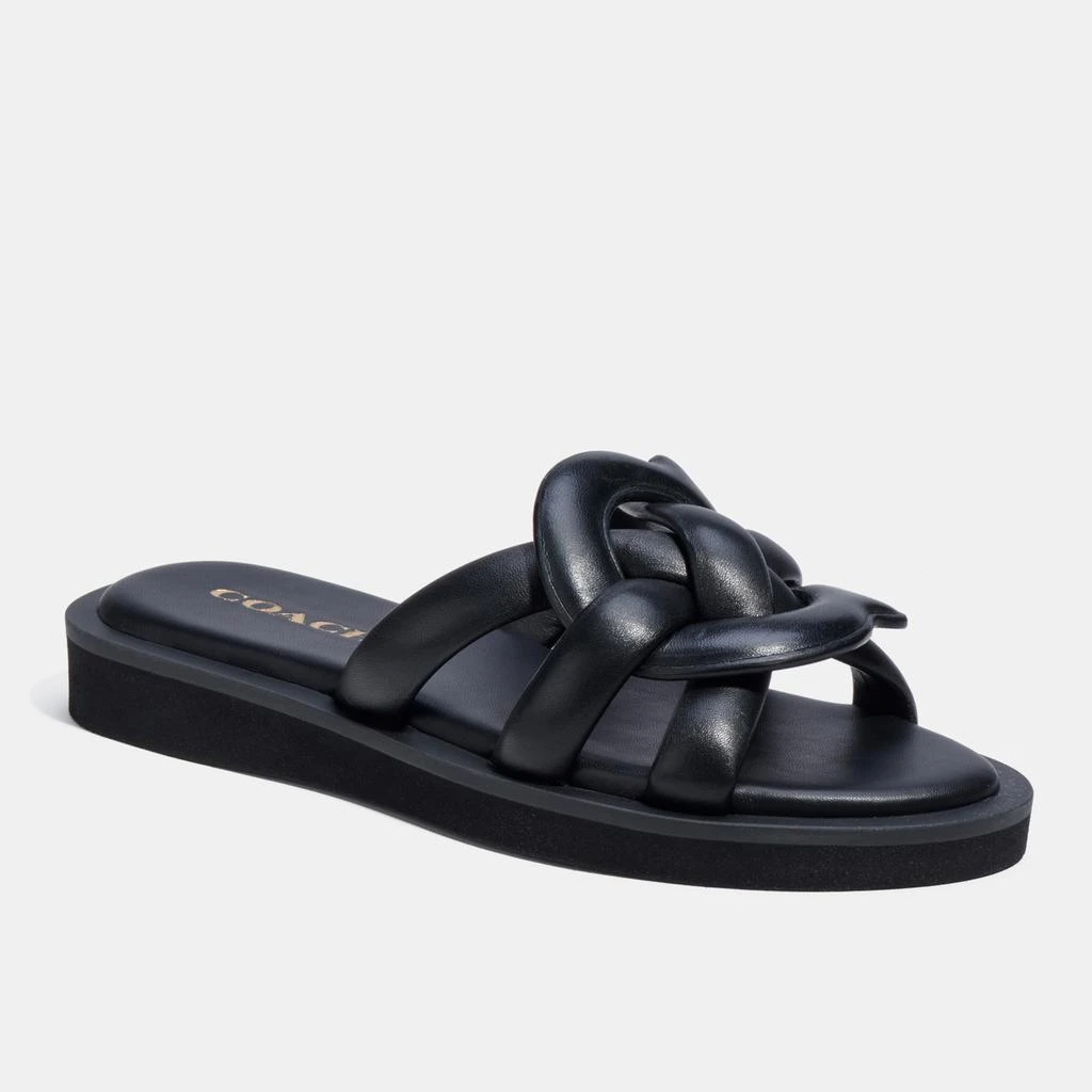 Coach Women's Georgie Leather Slide Sandals 2
