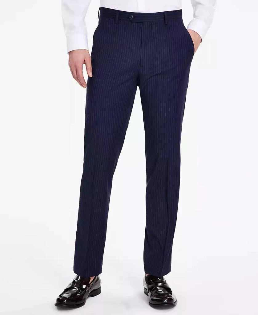 Alfani Men's Navy Slim-Fit Stripe Suit Pants, Created for Macy's 2