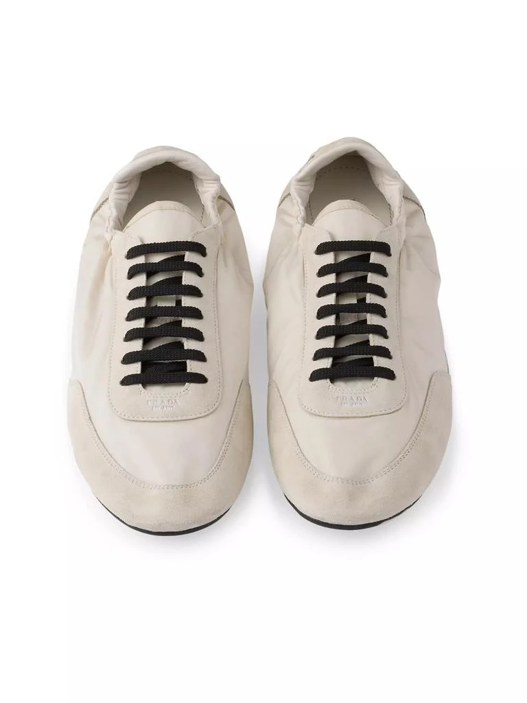 Prada Women's Collapse Re-Nylon and Suede Sneakers 3