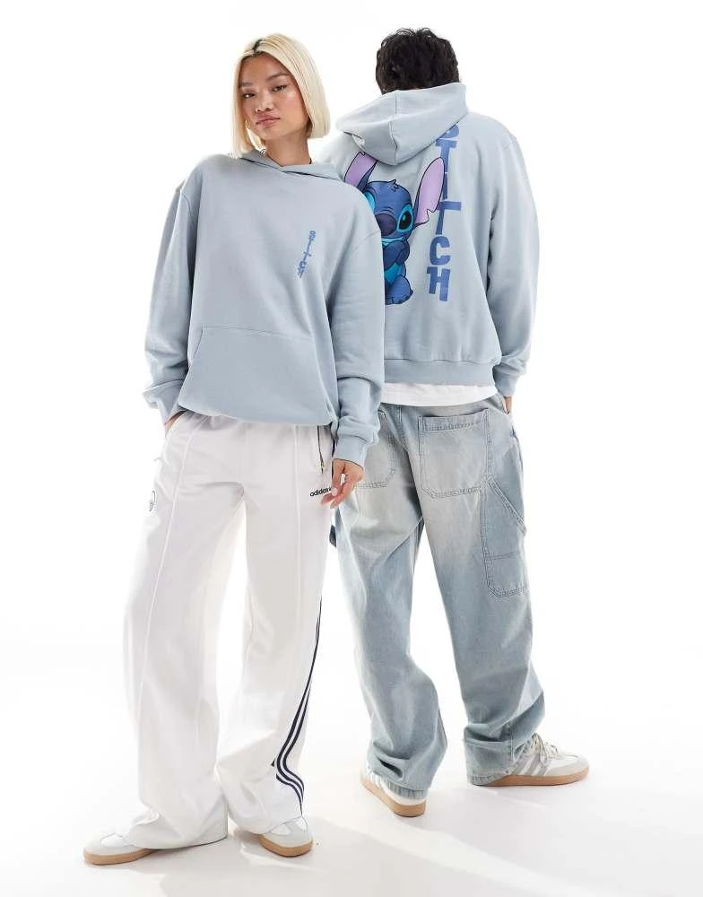 ASOS ASOS DESIGN Disney unisex oversized hoodie with Stitch prints in grey 2