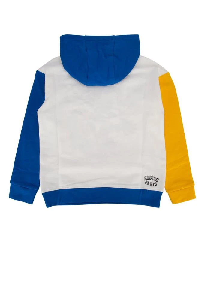 Kenzo Kenzo Kids Logo-Embroidered Long Sleeved Colour-Block Hoodie 2