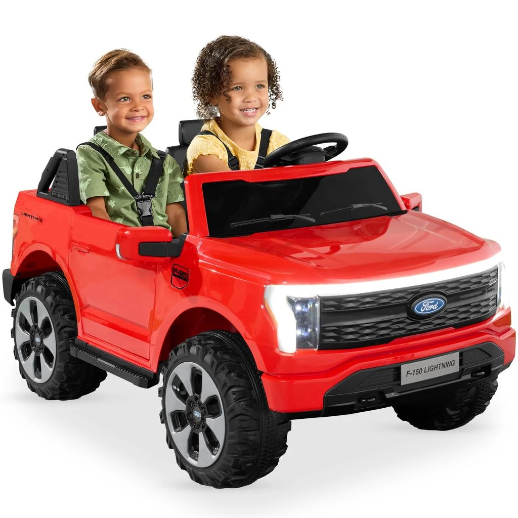 Best Choice Products Kids 24V Ride On Truck Officially Licensed Ford Lightning w/ Remote, LED Lights, 2 Speeds 1