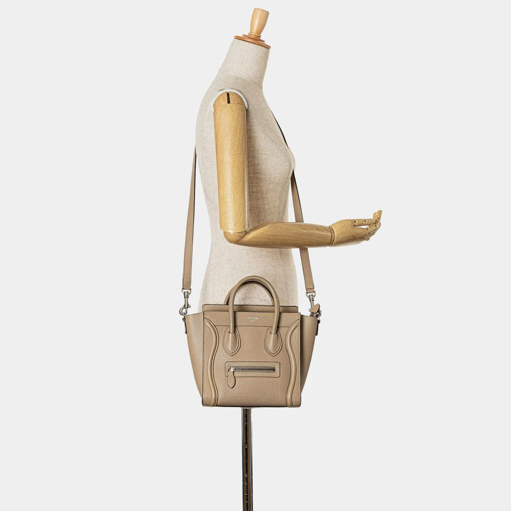 Celine Celine Brown Nano Leather Luggage Tote Bag 7