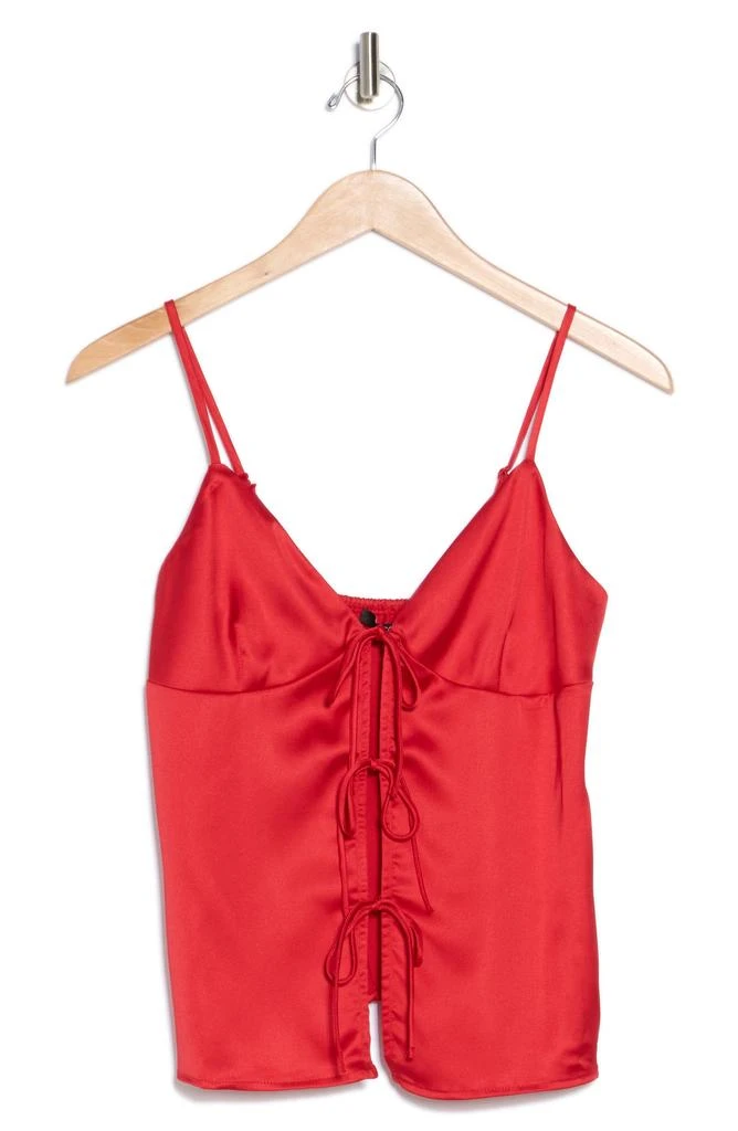 19 Cooper Tie Front Satin Crop Camisole 3