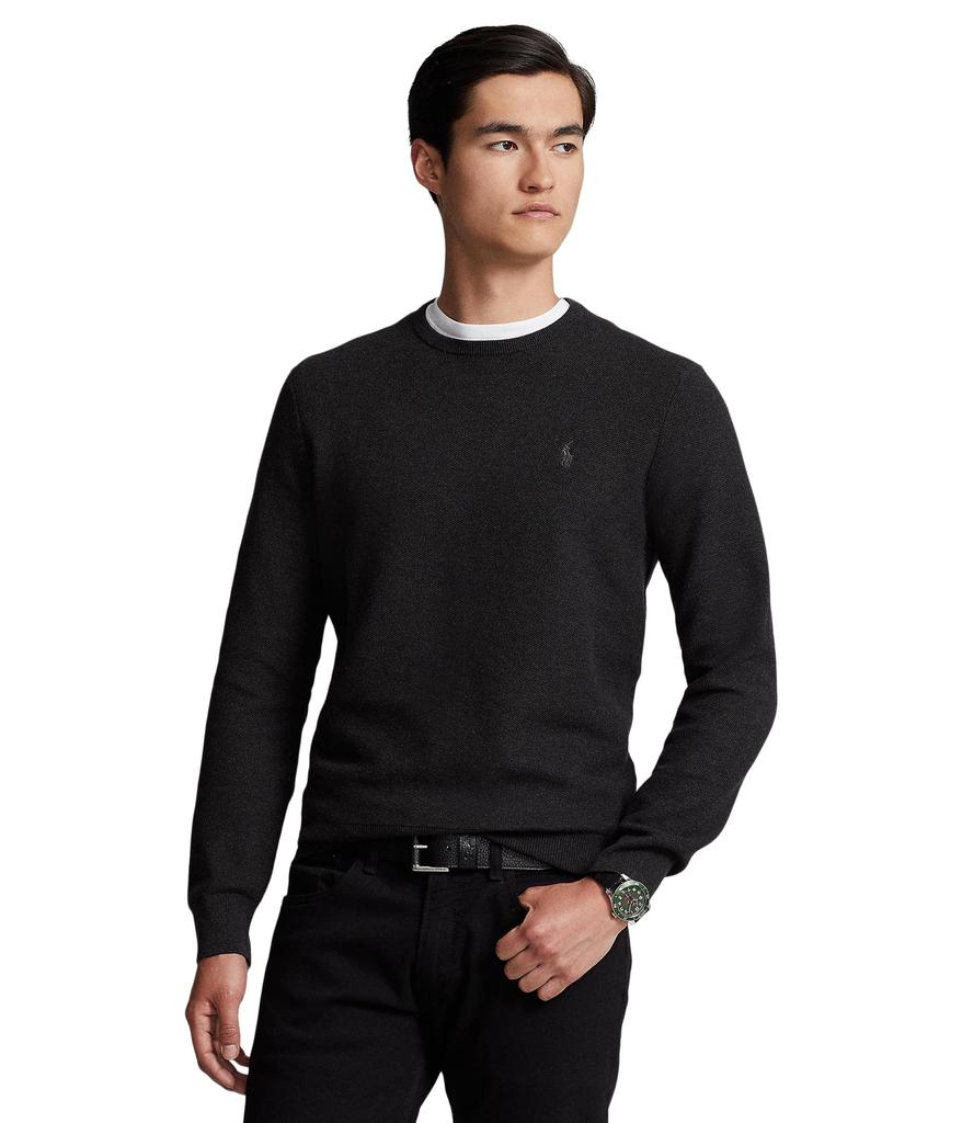 (取寄) ラルフローレン メンズ テクスチャー コットン クルー ネック セーター Polo Ralph Lauren men Textured Cotton Crew Neck Sweater Dark Granite Heather Polo Ralph Lauren Textured Cotton Crew Neck Sweater Navy