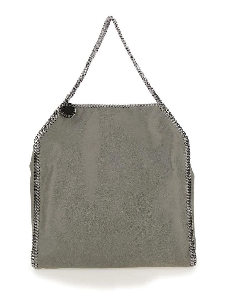 Stella McCartney Grey Handbag With Diamond-Like Chain And Logo Charm On The Front In Ecoleather Woman 1