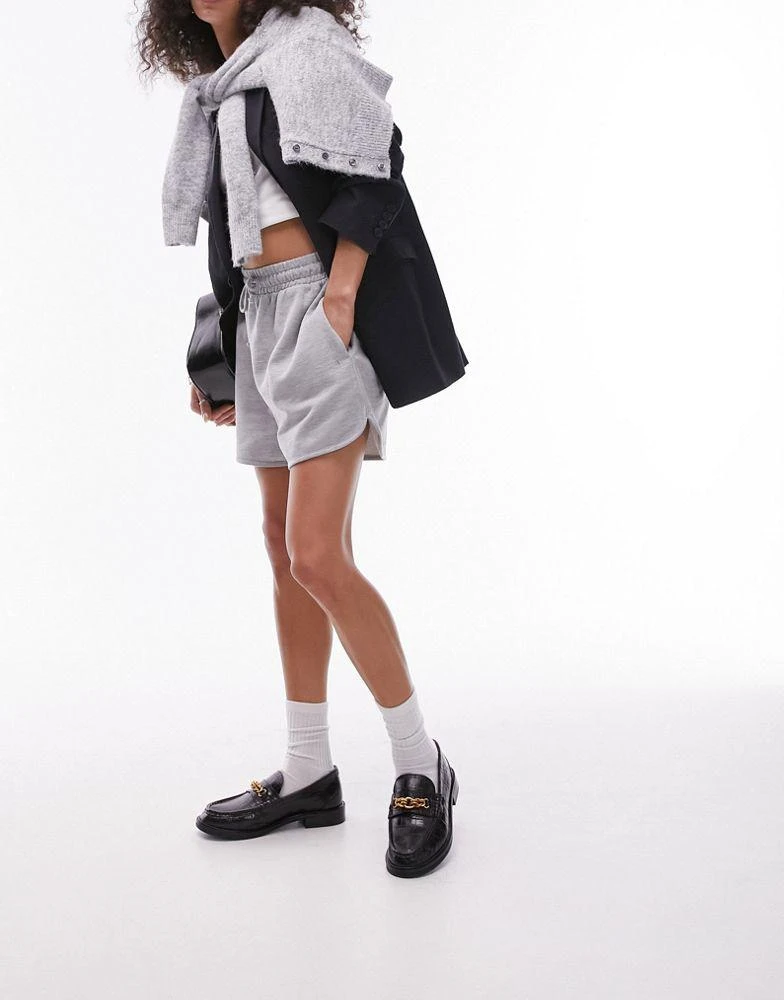 Topshop Topshop jogger short in grey marl 5