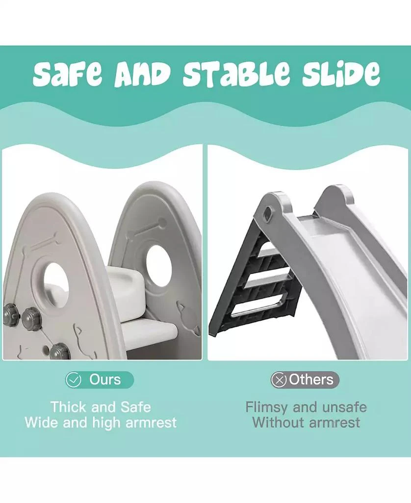 INOLAIT Freestanding Baby Slide Indoor First Play Climber Slide Set for Boys Girls 2