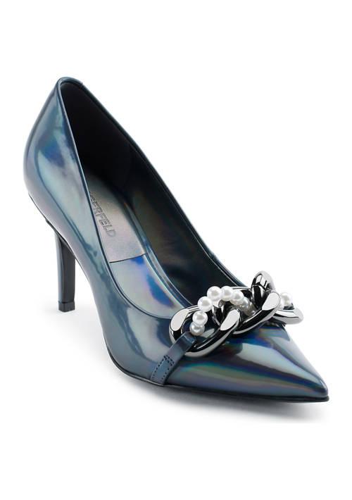 KARL LAGERFELD PARIS Lagerfeld Paris Sera Pumps Blue 7.5M High Heels Free Shipping BeyondStyle