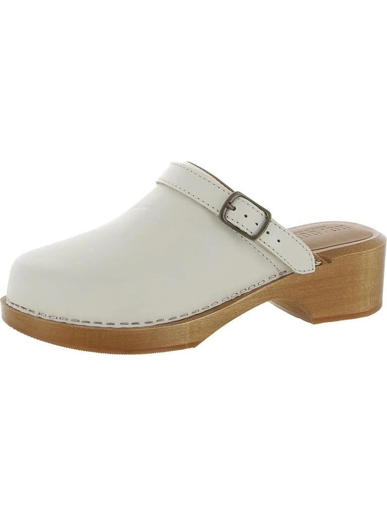 REDONE 70s Classic Womens Leather Buckle Clogs 1