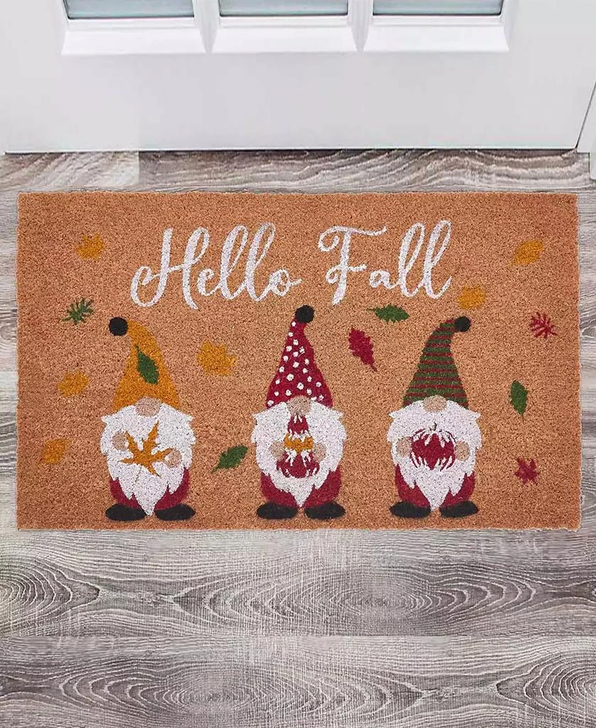 VCNY Home Hello Fall Gnome Coir Outdoor Doormat 2