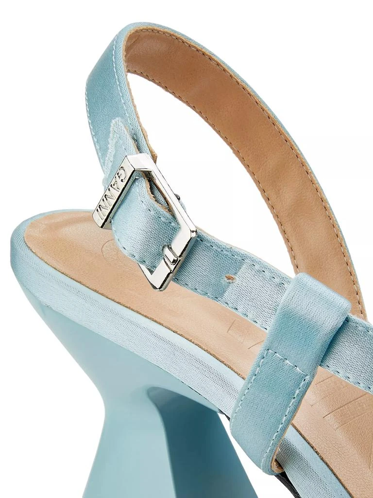 Ganni Big Bow 75MM Satin Sandals 5