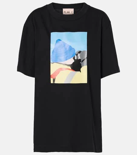 Plan C Printed cotton jersey T-shirt 1