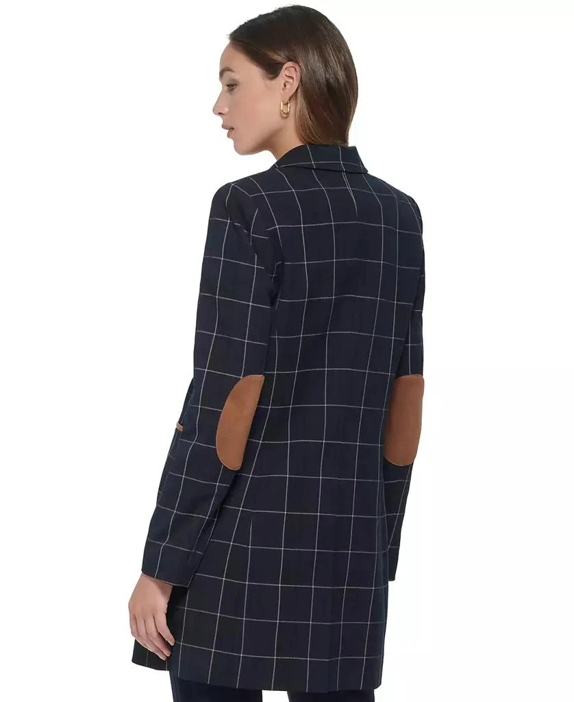 Tommy Hilfiger Women's Windowpane One-Button Blazer 5