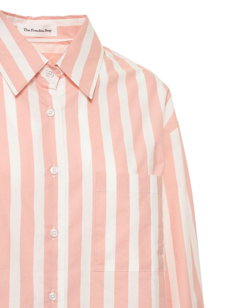 The Frankie Shop Lui Wide Striped Cotton Shirt 3
