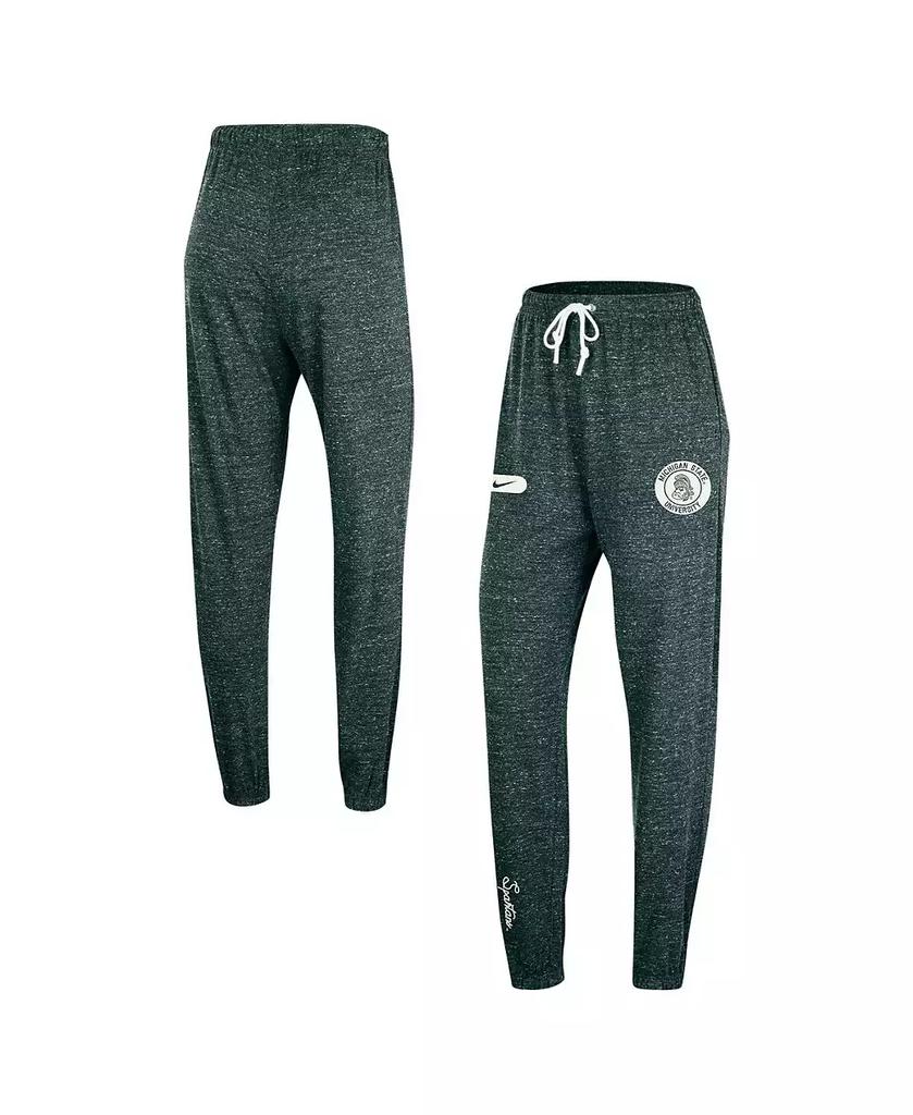 NIKE Women's Green Distressed Michigan State Spartans Gym Vintage-Like Multi-Hit Jogger Pants
