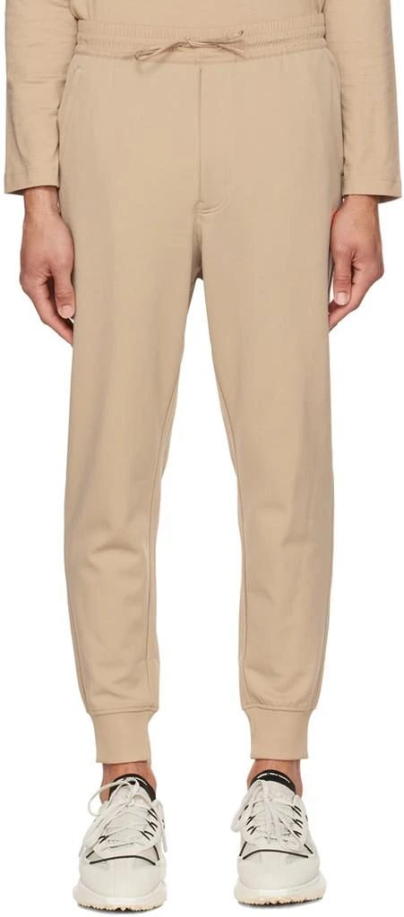 Y-3 Beige Cuffed Track Lounge Pants 1