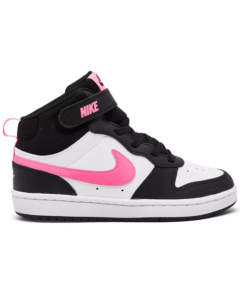 NIKE Little Girls Court Borough Mid 2 Adjustable Strap Closure Casual Sneakers from Finish Line