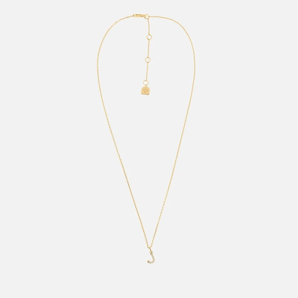 ASTRID & MIYU Astrid & Miyu Initial Pavé 18K Gold-Plated Necklace 1