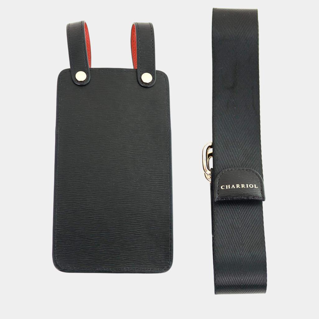 Charriol Charriol Black / Orange Leather  Mobile Accessories