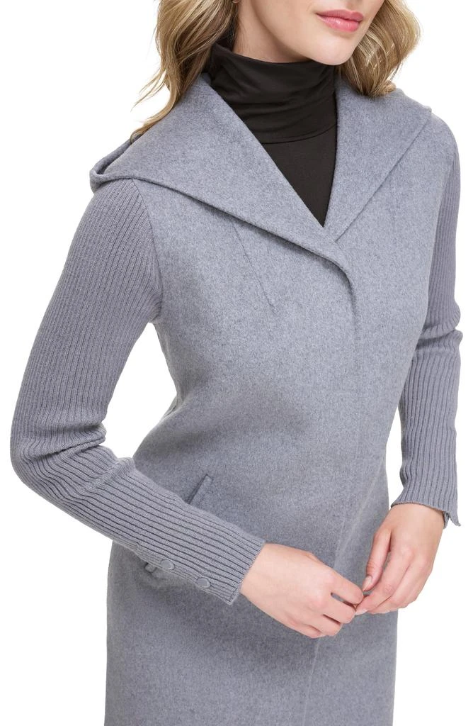 Kenneth Cole Double Face Wool Blend Hooded Coat 3