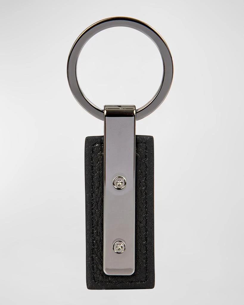 Porsche Design Men's PD Leather and Metal Bar Keyring 3