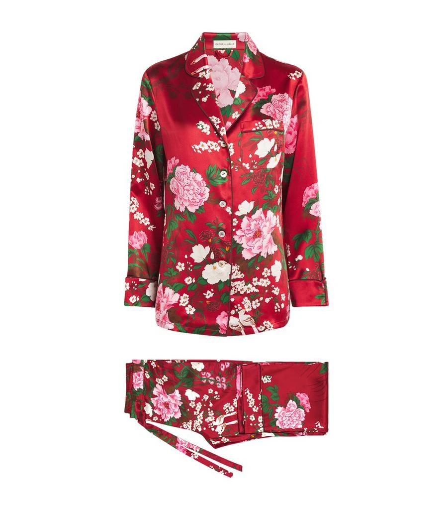 OLIVIA VON HALLE Silk Floral Print Lila Tardieu Pyjama Set 1