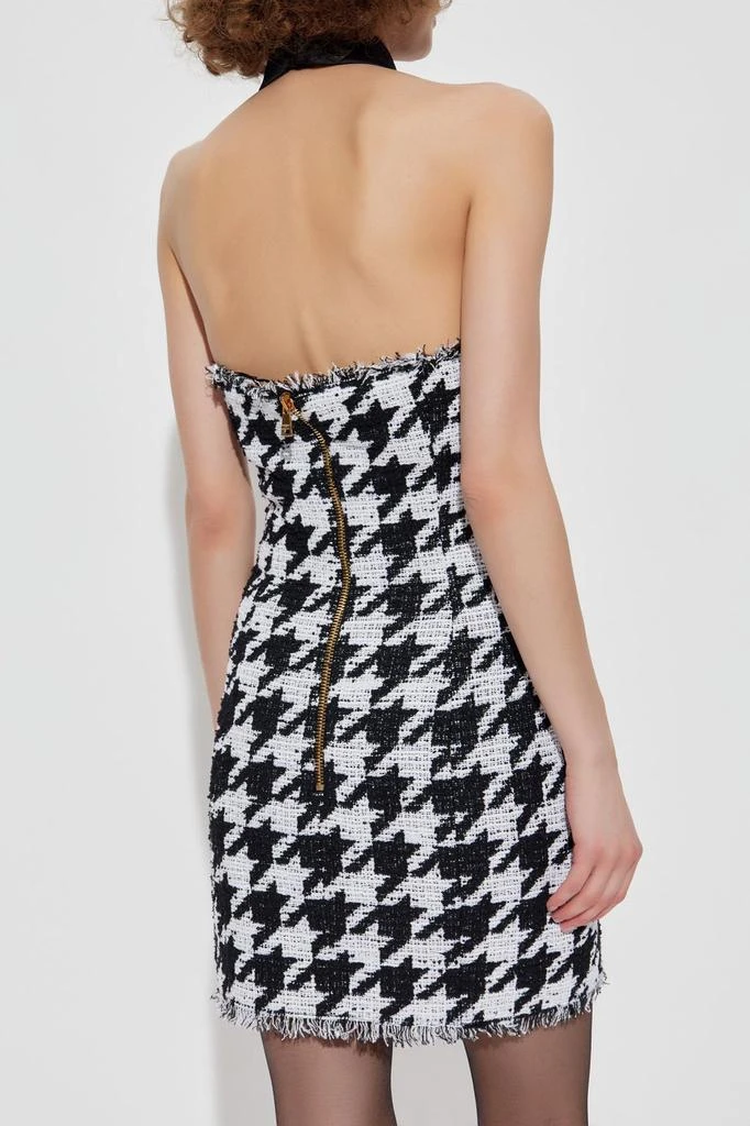 Balmain Balmain Houndstooth Tweed Mini Dress 3